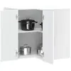 vidaXL Armoire d'angle murale de cuisine Lucca blanc bois d'ingénierie