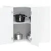 vidaXL Armoire murale d'angle de cuisine Lucca blanc brillant