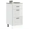vidaXL Armoire de cuisine Porto blanc brillant bois ingénierie
