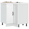 vidaXL Armoire d'angle de cuisine Lucca blanc bois d'ingénierie