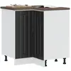 vidaXL Armoire d'angle de cuisine Lucca noir bois d'ingénierie