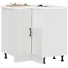 vidaXL Armoire d'angle de cuisine Lucca blanc brillant bois ingénierie