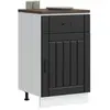 vidaXL Armoire de cuisine Lucca noir bois d'ingénierie