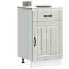 vidaXL Armoire de cuisine Lucca gris béton bois ingénierie