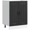 vidaXL Meuble de base de lavabo Lucca noir bois d'ingénierie