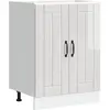 vidaXL Meuble de base de lavabo Lucca blanc brillant bois ingénierie
