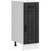 vidaXL Armoire de cuisine Lucca noir bois d'ingénierie
