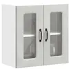 vidaXL Armoire murale de cuisine avec porte en verre Kalmar gris béton