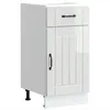 vidaXL Armoire de cuisine Lucca blanc brillant bois ingénierie