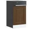 vidaXL Panneau de lave-vaisselle Kalmar chêne marron 45x1,5x67 cm