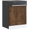vidaXL Panneau de lave-vaisselle Kalmar chêne fumé 60x1,5x67 cm