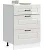 vidaXL Armoire de cuisine Kalmar blanc brillant bois ingénierie