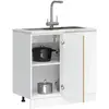 vidaXL Meuble bas du lavabo chêne artisanal bois d'ingénierie