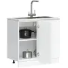 vidaXL Armoire de cuisine Porto blanc bois d'ingénierie