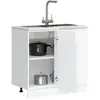 vidaXL Armoire de cuisine Porto blanc brillant bois ingénierie