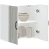 vidaXL Armoire murale de cuisine Lucca blanc bois d'ingénierie
