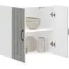 vidaXL Armoire murale de cuisine Lucca gris béton bois ingénierie