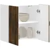 vidaXL Armoire murale de cuisine Lucca chêne fumé bois ingénierie