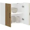 vidaXL Armoire murale de cuisine Lucca chêne artisanal bois ingénierie