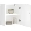 vidaXL Armoire murale de cuisine Lucca blanc brillant bois ingénierie