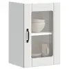 vidaXL Armoire murale de cuisine avec porte en verre Lucca blanc