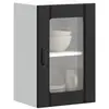 vidaXL Armoire murale de cuisine avec porte en verre Lucca noir