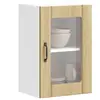 vidaXL Armoire murale de cuisine et porte en verre Lucca chêne sonoma