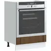 vidaXL Armoire de four Lucca chêne marron bois d'ingénierie