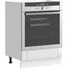 vidaXL Armoire de four Lucca blanc brillant bois ingénierie