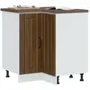 vidaXL Armoire d'angle de cuisine Lucca chêne marron bois d'ingénierie