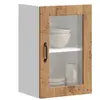 vidaXL Armoire murale de cuisine avec porte en verre Porto vieux bois