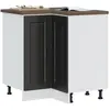 vidaXL Armoire d'angle de cuisine Porto noir bois d'ingénierie