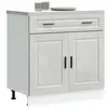 vidaXL Armoire de cuisine Porto gris béton bois d'ingénierie