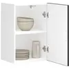 vidaXL Armoire murale de cuisine Porto noir bois d'ingénierie