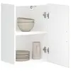 vidaXL Armoire murale de cuisine Porto blanc brillant bois ingénierie