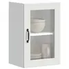 vidaXL Armoire murale de cuisine avec porte en verre Porto blanc