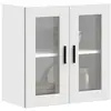 Armoire murale de cuisine avec porte en verre Porto blanc vidaXL