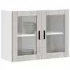 vidaXL Armoire murale de cuisine avec porte en verre Porto sonoma gris