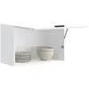 vidaXL Armoire murale de cuisine Porto blanc brillant bois ingénierie