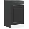 Panneau de lave-vaisselle Porto noir 45x1,5x67 cm vidaXL