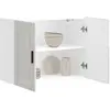vidaXL Armoire murale de cuisine Porto blanc brillant bois ingénierie
