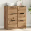 vidaXL Buffets 2 pcs chêne artisanal 30x30x70 cm bois d'ingénierie