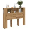 vidaXL Armoire de tête de lit chêne artisanal 140x18,5x102,5 cm