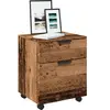 vidaXL Classeur mobile roues vieux bois 45x38x54 cm bois d'ingénierie