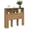 vidaXL Armoire de tête de lit chêne artisanal 120x19x103,5 cm