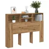 vidaXL Armoire de tête de lit chêne artisanal 140x19x103,5 cm