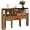 vidaXL Armoire de tête de lit vieux bois 160x19x103,5 cm