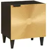 vidaXL Table de chevet Noir et or 40 x 33.5 x 46 cm