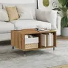 vidaXL Table basse chêne artisanal 60x50x36,5 cm bois d'ingénierie