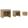 vidaXL Vidaxl Tables Gigognes 3 Pcs Chêne Artisanal Bois D'ingénierie